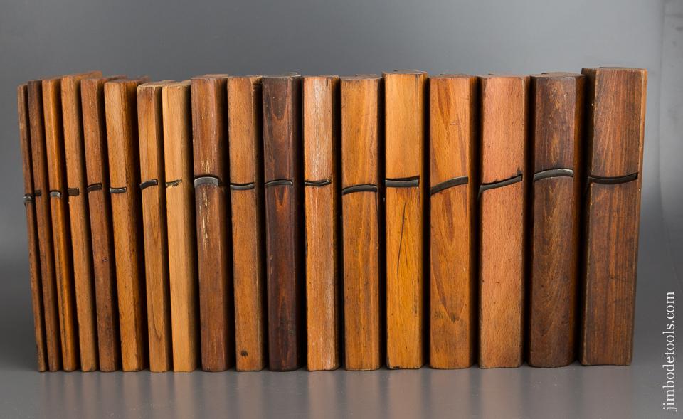 Complete Working Set of 18 Hollows & Rounds Molding Planes EVENS - 80703