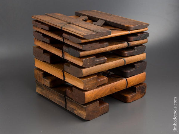 Complete Working Set of 18 Hollows & Rounds Molding Planes EVENS  - 80704