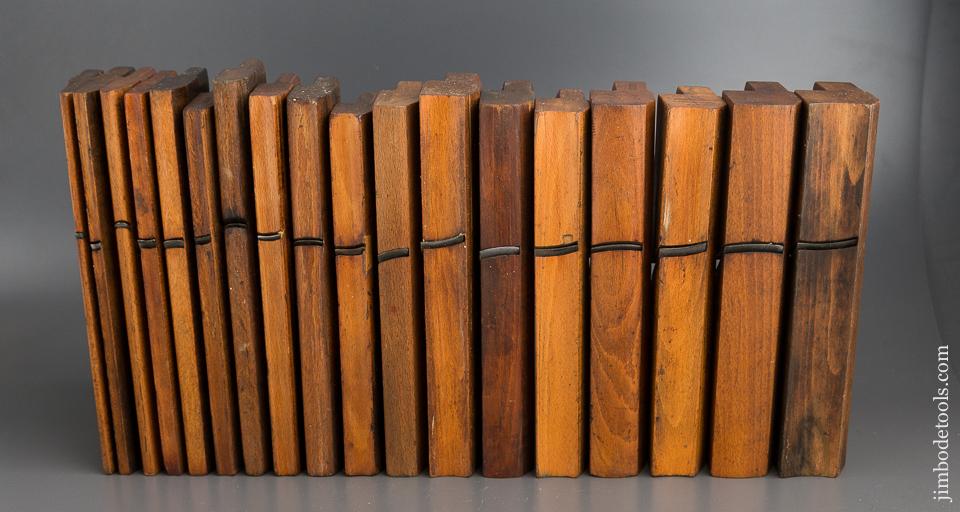 Complete Working Set of 18 Hollows & Rounds Molding Planes EVENS  - 80704