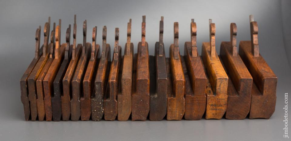 Complete Working Set of 18 Hollows & Rounds Molding Planes EVENS  - 80704