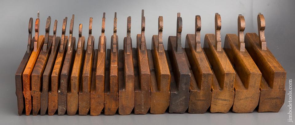 Complete Set of VARVILL YORK Hollows & Rounds Moulding Planes EVENS - 80706