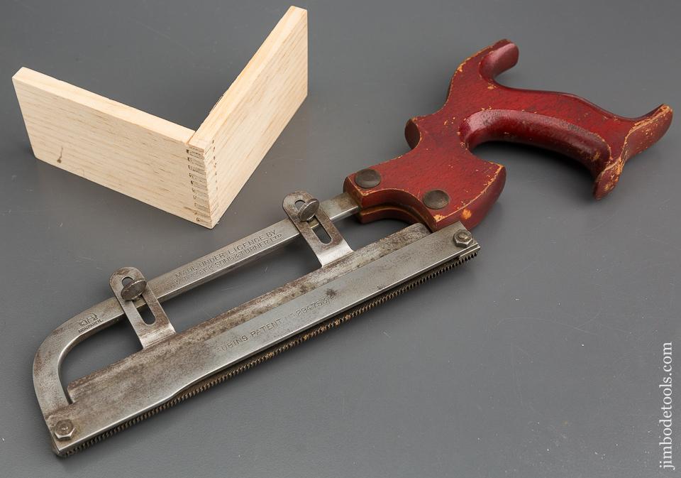 Rare! AUBIN's Patent March 29, 1928 Finger Joint Tenon Saw - 80707