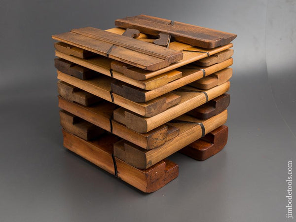 Complete Working Set of 18 Hollows & Rounds Moulding Planes Matched Maker Pairs Numbered 2-18 EVENS - 80712