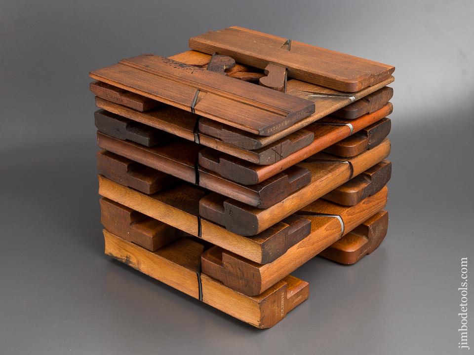 Complete Working Set of 18 Hollows & Rounds Molding Planes EVENS - 80713