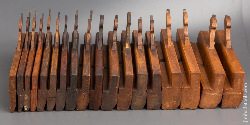 Complete Working Set of 18 Hollows & Rounds Molding Planes EVENS - 80713