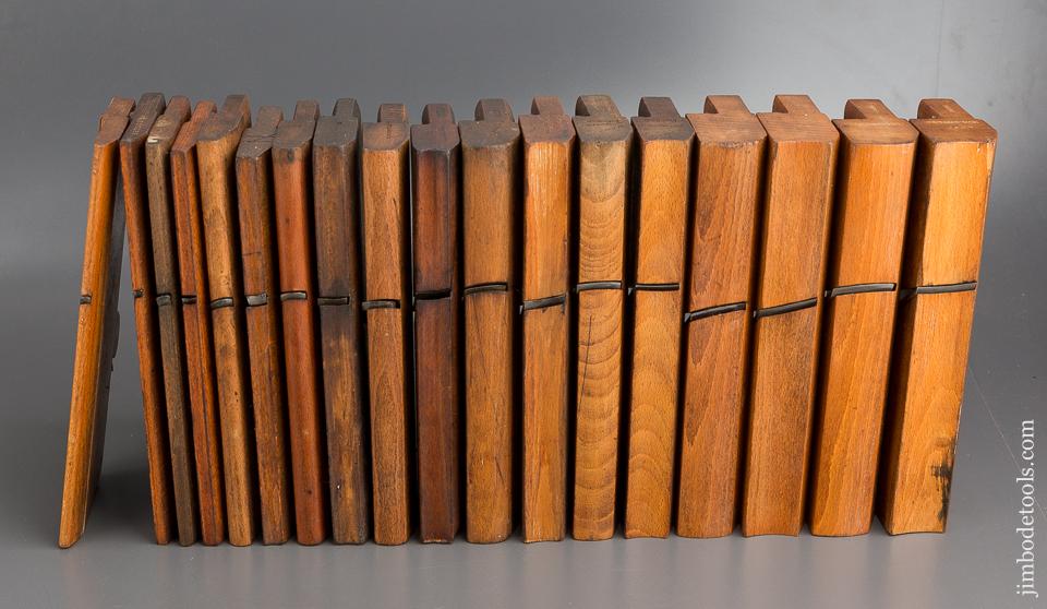 Complete Working Set of 18 Hollows & Rounds Molding Planes EVENS - 80713