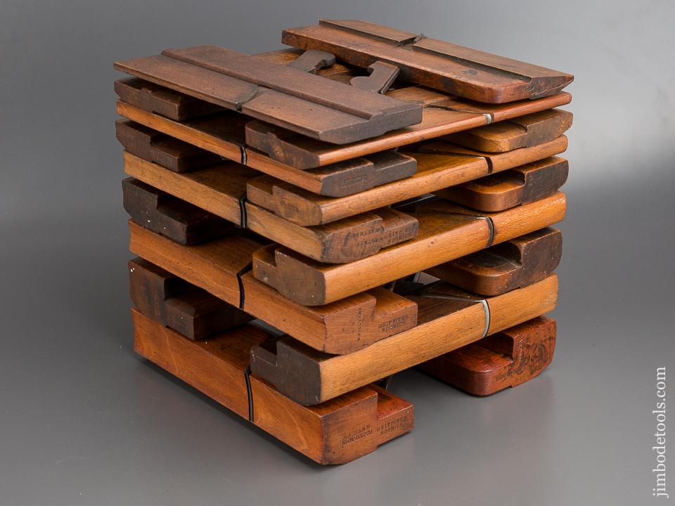 Complete Working Set of GRIFFITHS NORWICH 18 Hollows & Rounds Molding Planes 2-18 EVENS - 80714