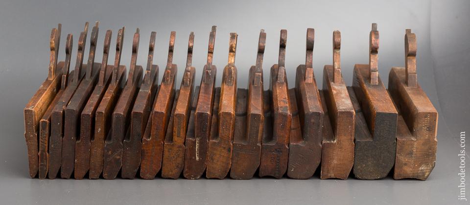 Complete Working Set of 18 Hollows & Rounds Molding Planes EVENS - 80715