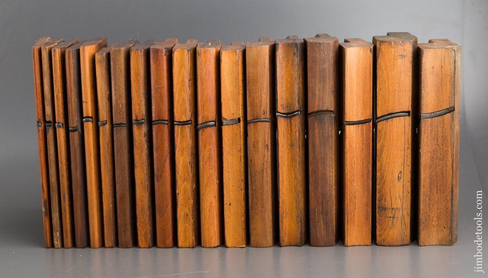 Complete Working Set of 18 Hollows & Rounds Molding Planes EVENS - 80715