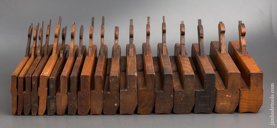 Complete Working Set of 18 Hollows & Rounds Molding Planes EVENS - 80723