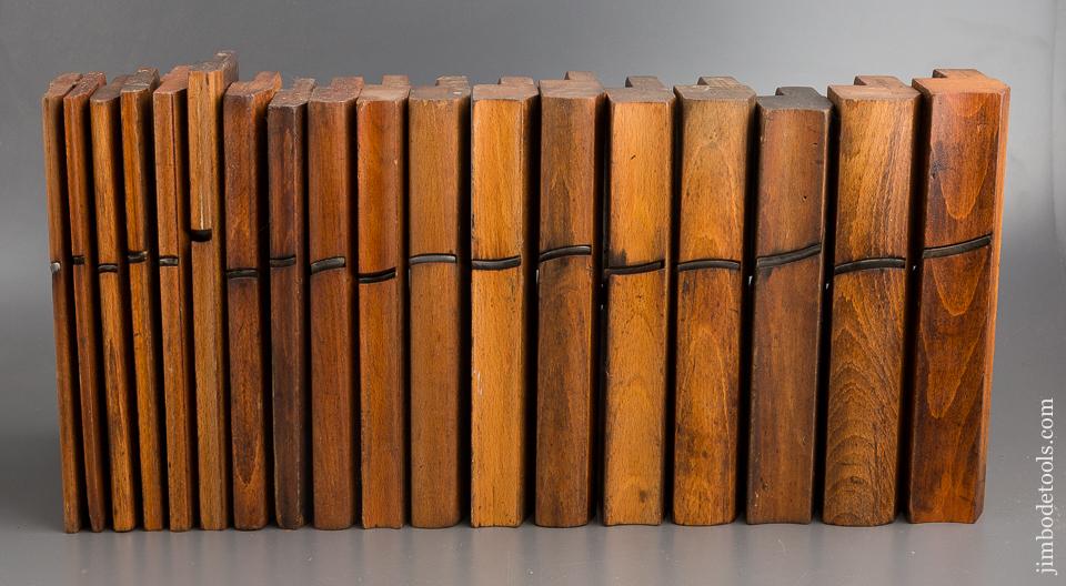 Complete Working Set of 18 Hollows & Rounds Molding Planes EVENS - 80723