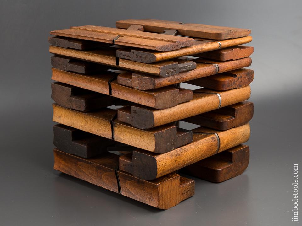 Complete Working Set of 18 Hollows & Rounds Molding Planes EVENS - 80723