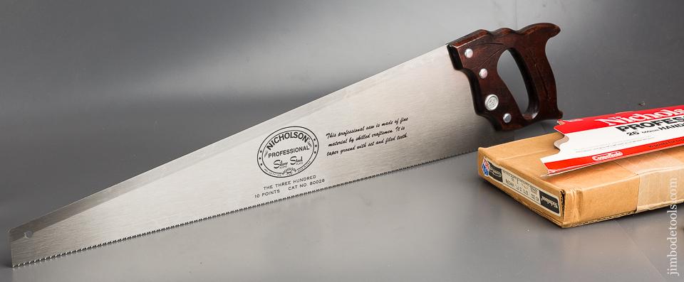 NEW 10 point 26 inch NICHOLSON No. 300 Hand Saw in Original Wrapper and Box UNUSED - 80726R