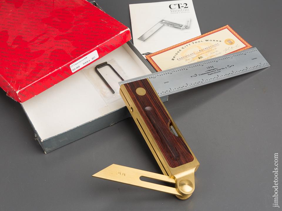 1994 BRIDGE CITY TOOL WORKS CT-2 Squevel Bevel Level in Original Box - 80728R