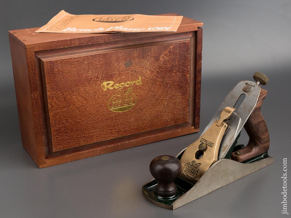 RECORD CALVERT STEVENS No. 88 Heavy Smooth Plane in Original Wooden Box with Instructions -80735R