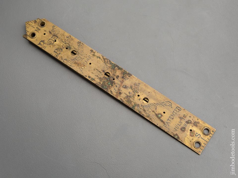 Rare and Mint ROES PATENT Pocket Protractor, Square, Triangle, Rule & Scale Combined Circa 1890 - 80743R