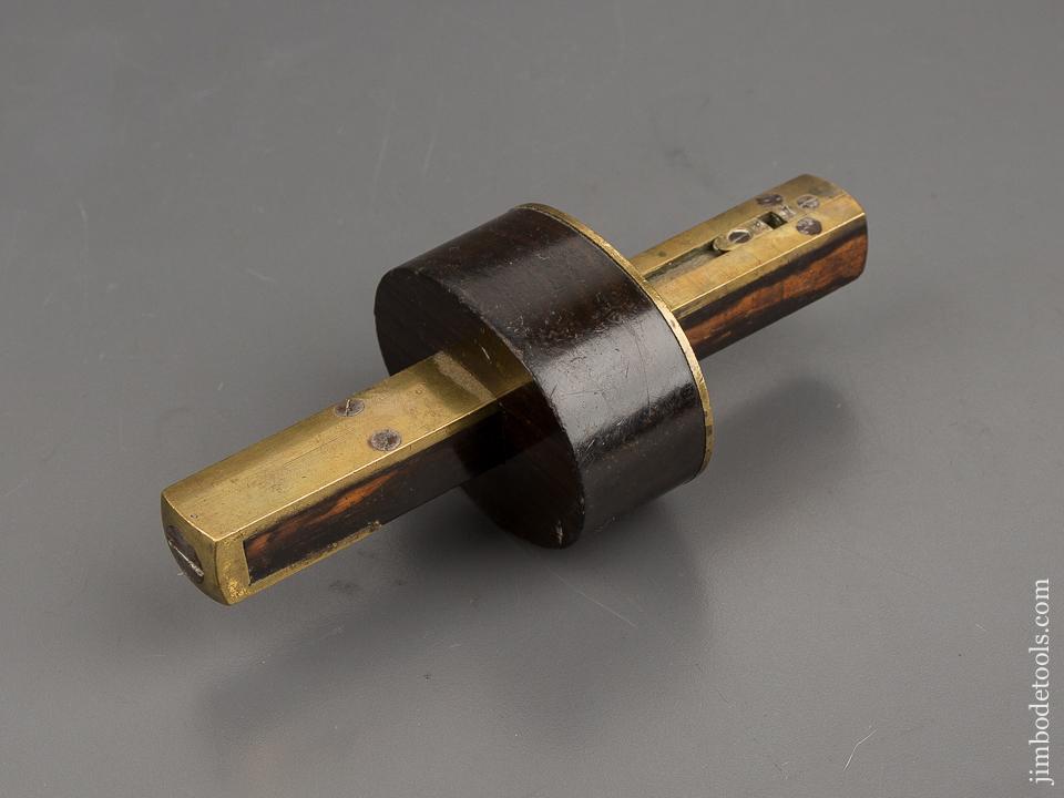 Near Mint! 6 1/2 inch Ebony and Brass Mortise Gauge  - 80745R
