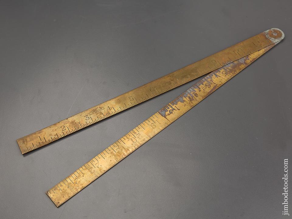 24 inch RABONE No. 494 Brass Blacksmith's Rule - 80752R