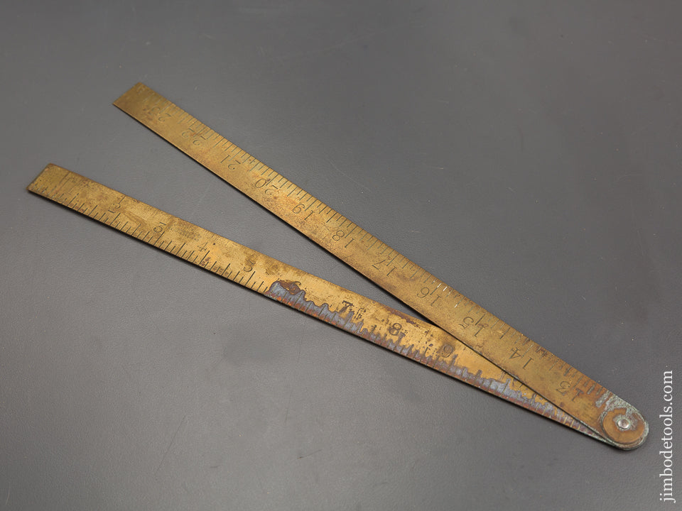 24 inch RABONE No. 494 Brass Blacksmith's Rule - 80752R
