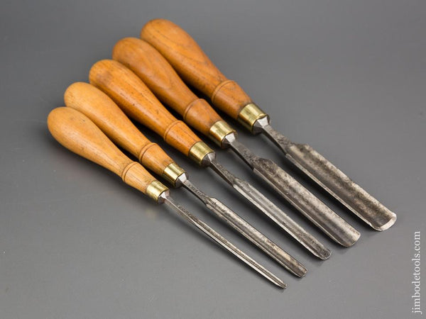 Unheard of! Set of Five 18th Century JAMES CAM Gouges - 80756