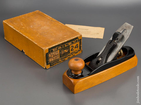 Unused! STANLEY No. 24 Transitional Smooth Plane MINT in Original Box SWEETHEART - 80763