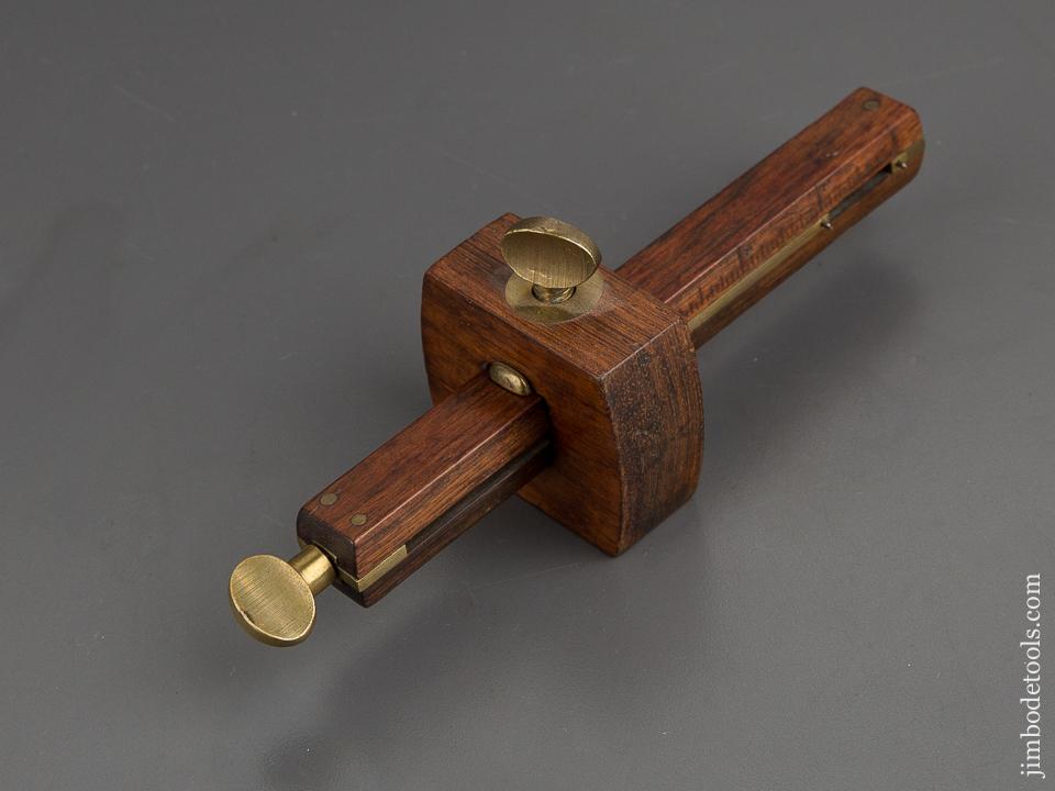 FINE 7 3/8 inch TRAUT's Patent October 22, 1872 STANLEY No. 77 Rosewood and Brass Mortise Gauge - 80784