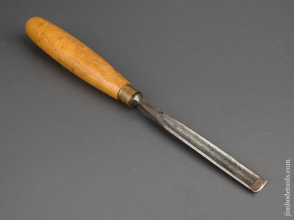 5/8 x 11 inch HEARNSHAW BROS No. 8 Sweep Boxwood Handled Tang Gouge - 80789