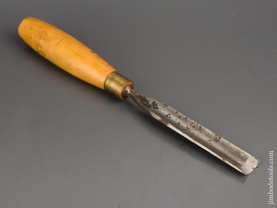 7/8 x 11 1/2 inch HEARNSHAW BROS No. 7 Sweep Boxwood Handled Tang Gouge - 80792