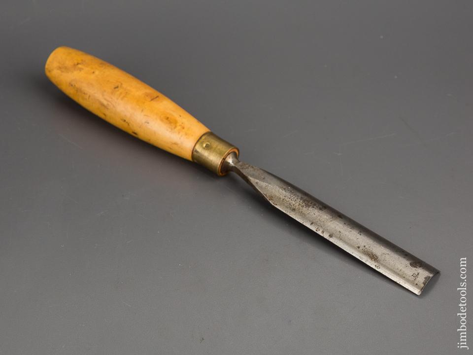 7/8 x 11 1/2 inch HEARNSHAW BROS No. 7 Sweep Boxwood Handled Tang Gouge - 80792