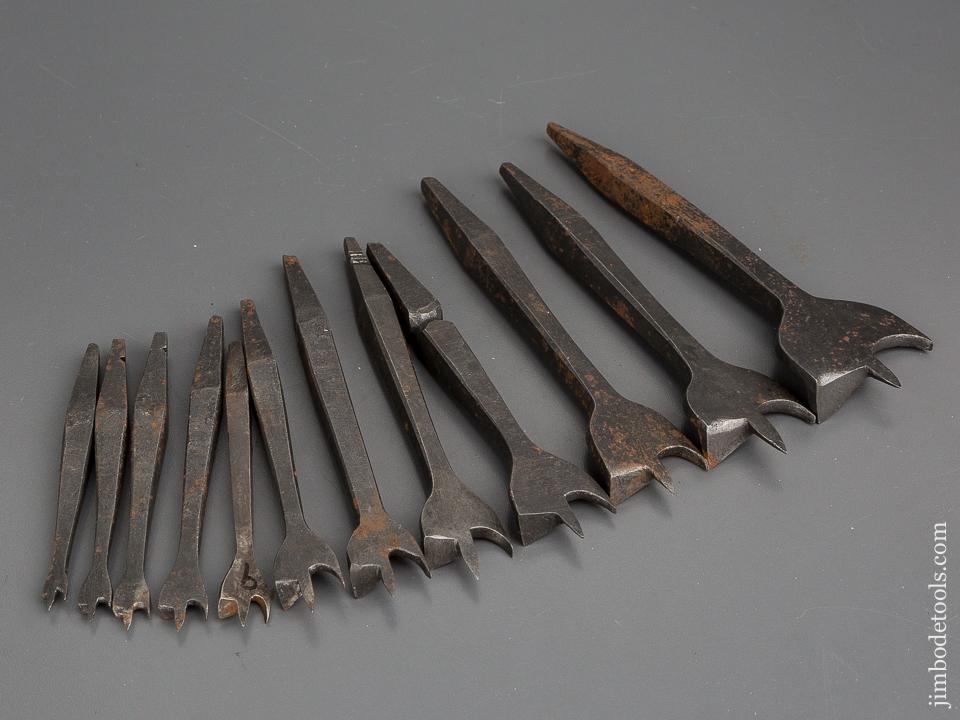 Working Set of Twelve 19th Century Center Bits for Bit Brace - 80813