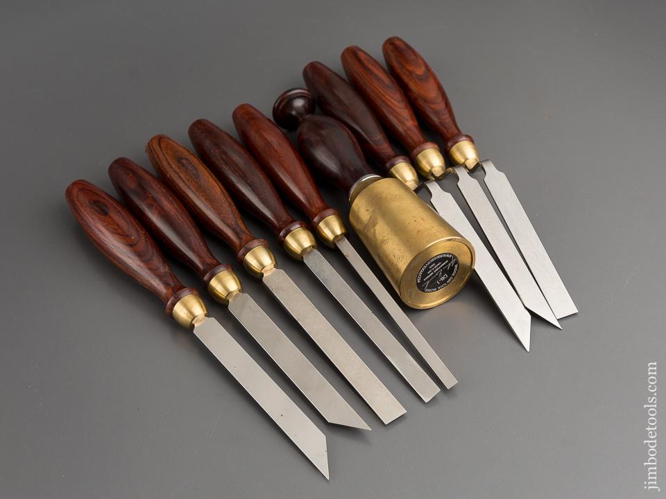 BRIDGE CITY TOOL WORKS CT-13 Nine Piece Chisel Set MINT in Original Presentation Box - 80817