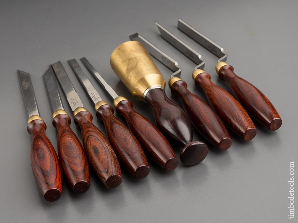 BRIDGE CITY TOOL WORKS CT-13 Nine Piece Chisel Set MINT in Original Presentation Box - 80817