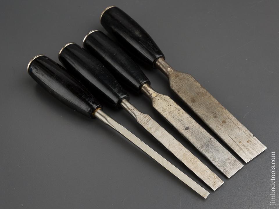 Set of Four STANLEY No. 40 EVERLASTING Chisels with Composition Handles - 80842