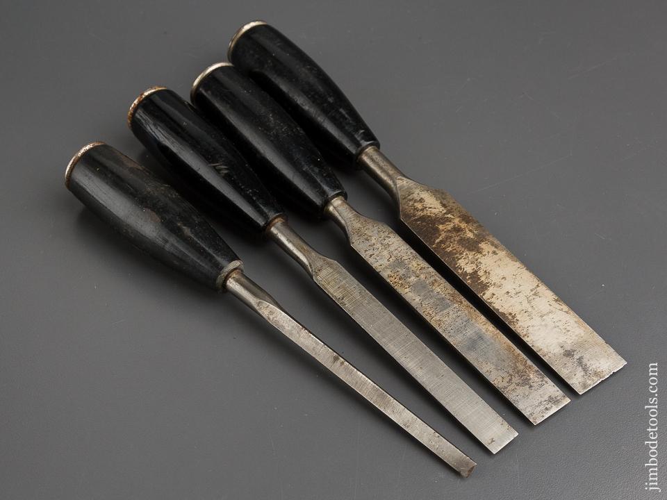 Set of Four STANLEY No. 40 EVERLASTING Chisels with Composition Handles - 80843