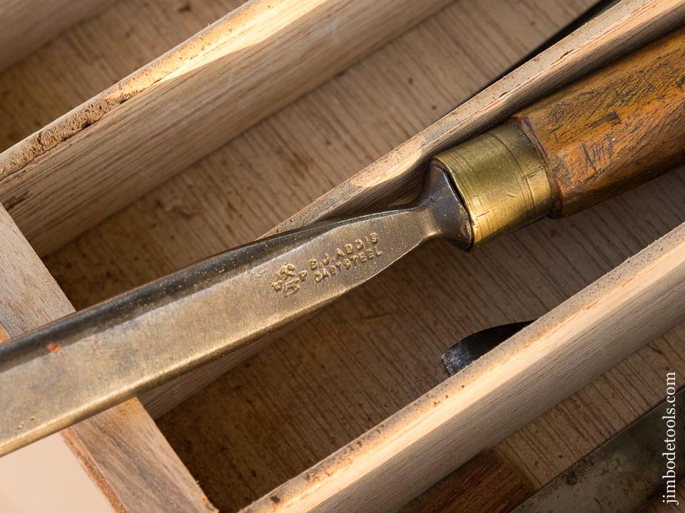 Mahogany Cabinet with 64 ADDIS Carving Chisels CLEAN & SHARP! - 80859