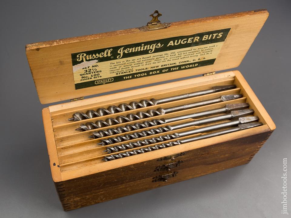 Complete Set of 13 RUSSELL JENNINGS Auger Bits in Original 3 Tiered Box - 80864