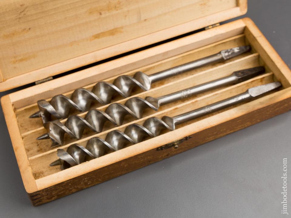 Complete Set of 13 RUSSELL JENNINGS Auger Bits in Original 3 Tiered Box - 80864