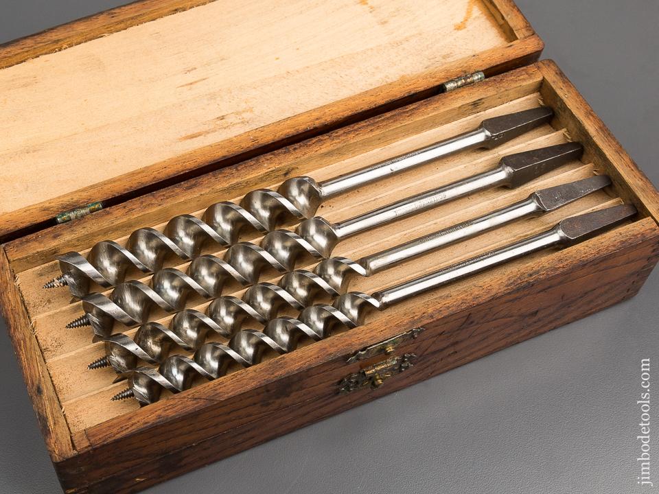 Complete Set of 13 RUSSELL JENNINGS Auger Bits in Original 3 Tiered Box - 80865