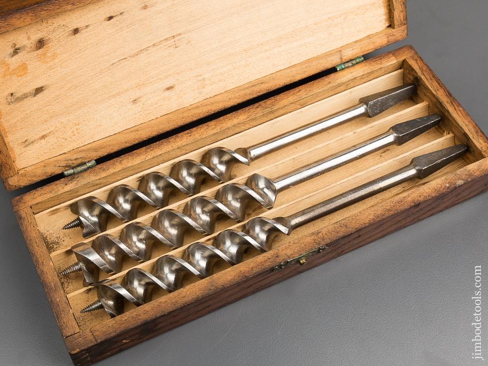 Complete Set of 13 RUSSELL JENNINGS Auger Bits in Original 3 Tiered Box - 80865