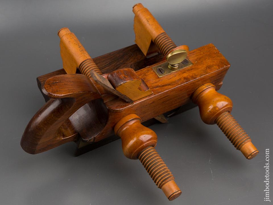 Terrific Rosewood Plow Plane with Boxwood Arms and Nuts by SANDUSKY TOOL CO circa 1869-1925 FINE - 80866