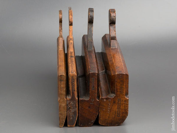 Four GABRIEL Hollows & Rounds Moulding Planes circa 1770-1822 - 80867
