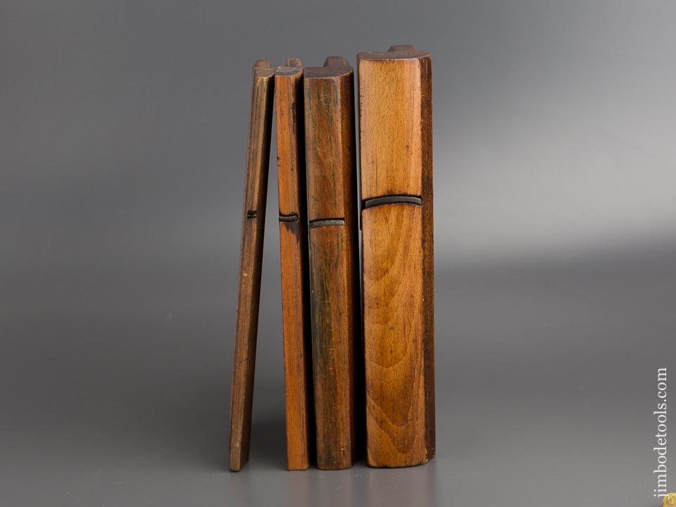 Four GABRIEL Hollows & Rounds Moulding Planes circa 1770-1822 - 80867