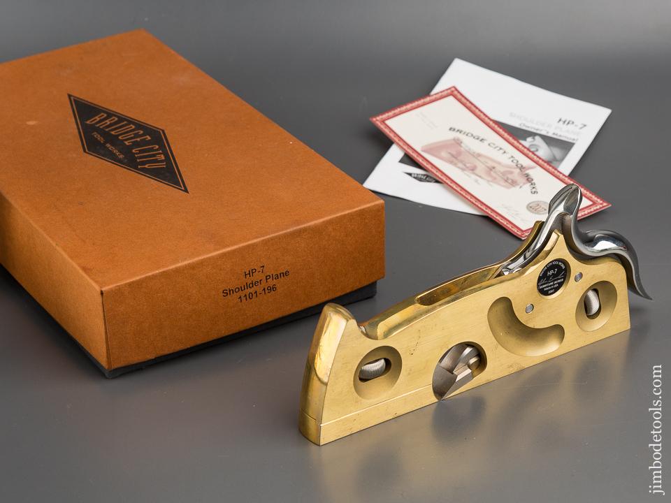 BRIDGE CITY TOOL WORKS HP-7 Shoulder Plane UNUSED in Original Box - 80870