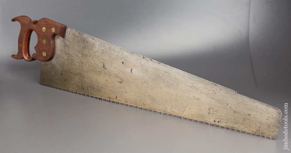 Fabulous! 4 1/2 point 28 inch Rip DISSTON No. 9 LONDON SPRING Hand Saw circa 1865 - 80872