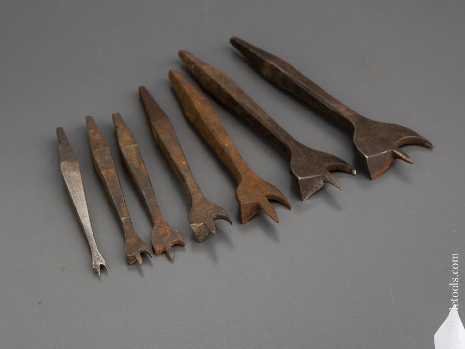 Working Set of Seven 19th Century Center Bits for Bit Brace - 80889