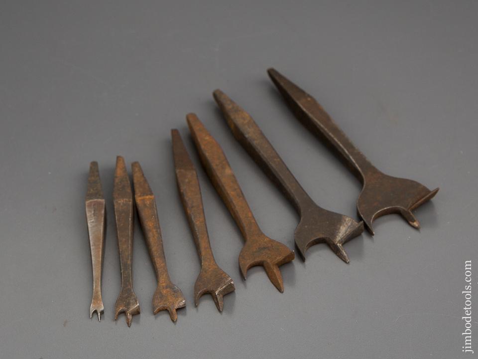 Working Set of Seven 19th Century Center Bits for Bit Brace - 80889