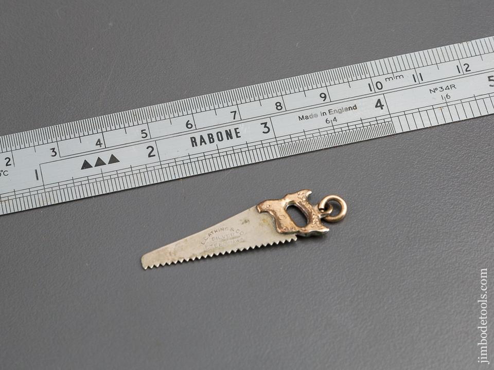 Miniature ATKINS 1 5/8 inch Hand Saw Charm - 80897