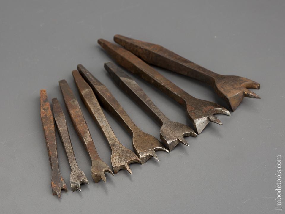 Working Set of Eight 19th Century Center Bits for Bit Brace - 80901