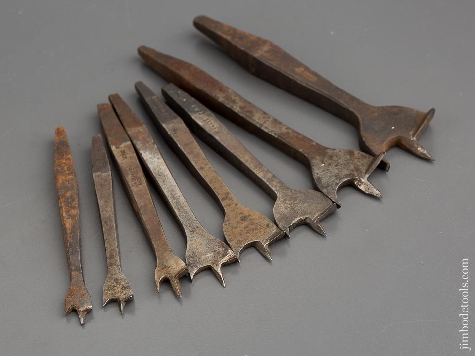 Working Set of Eight 19th Century Center Bits for Bit Brace - 80901