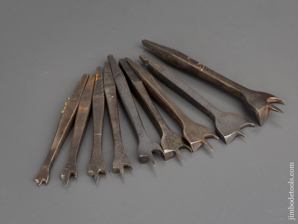Working Set of Nine 19th Century Center Bits for Bit Brace - 80914